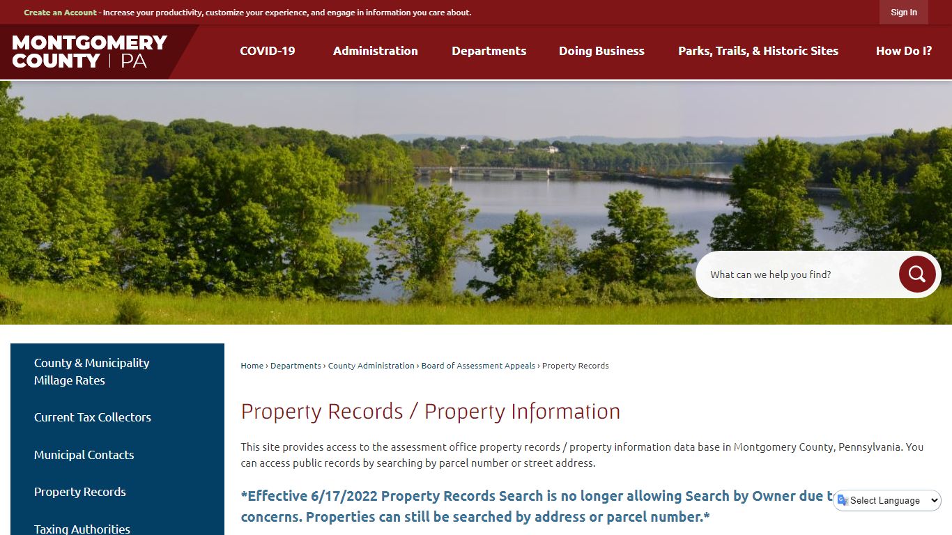Property Records / Property Information | Montgomery County, PA ...